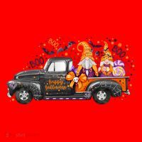 Spooky Halloween Gnome Squad Truck Santa Hat thumb 1