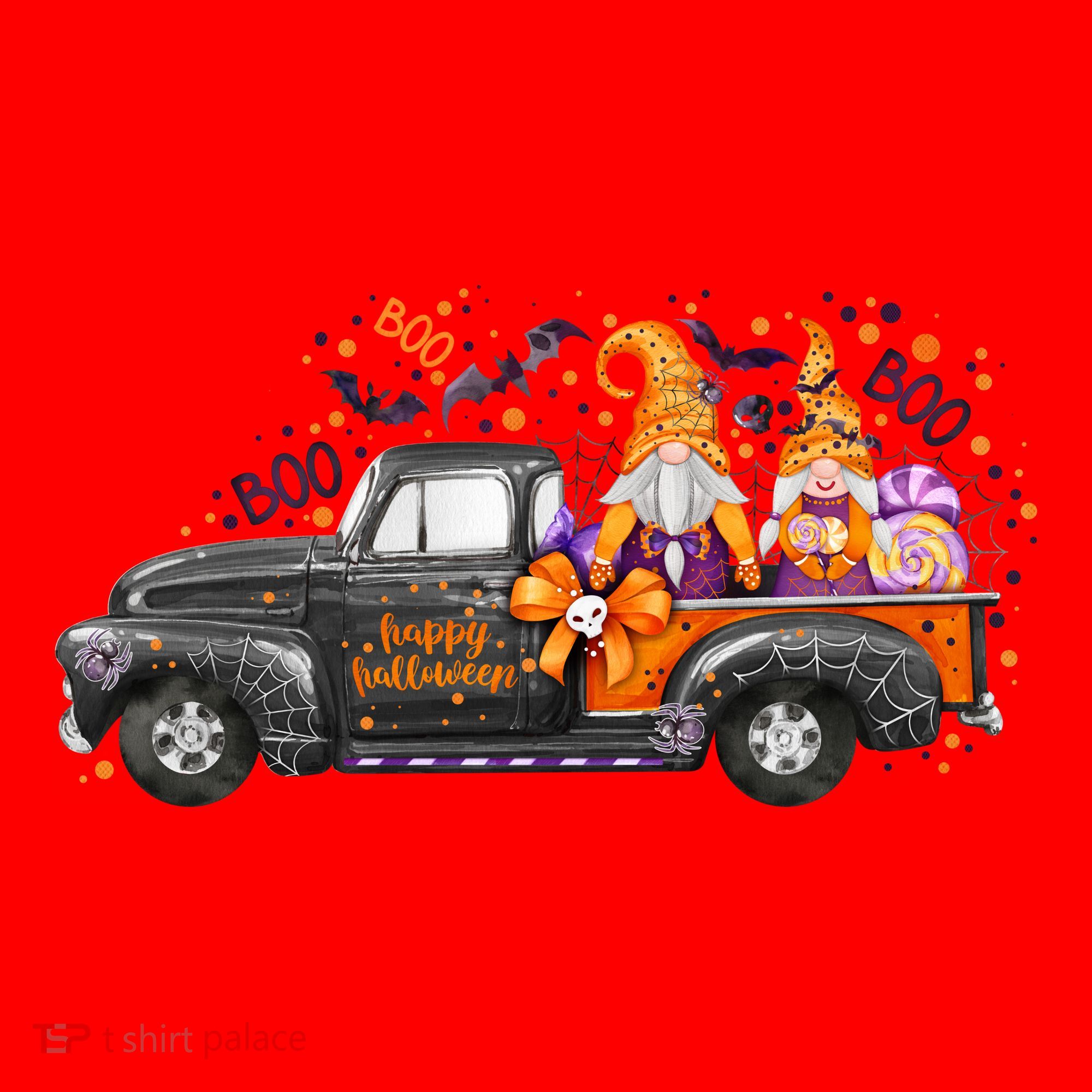 Spooky Halloween Gnome Squad Truck Santa Hat