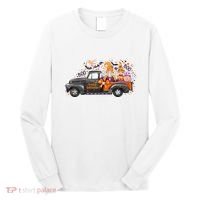 Spooky Halloween Gnome Squad Truck Long Sleeve Shirt thumb 0