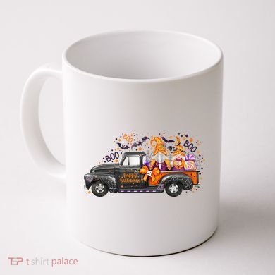 Spooky Halloween Gnome Squad Truck Coffee Mug