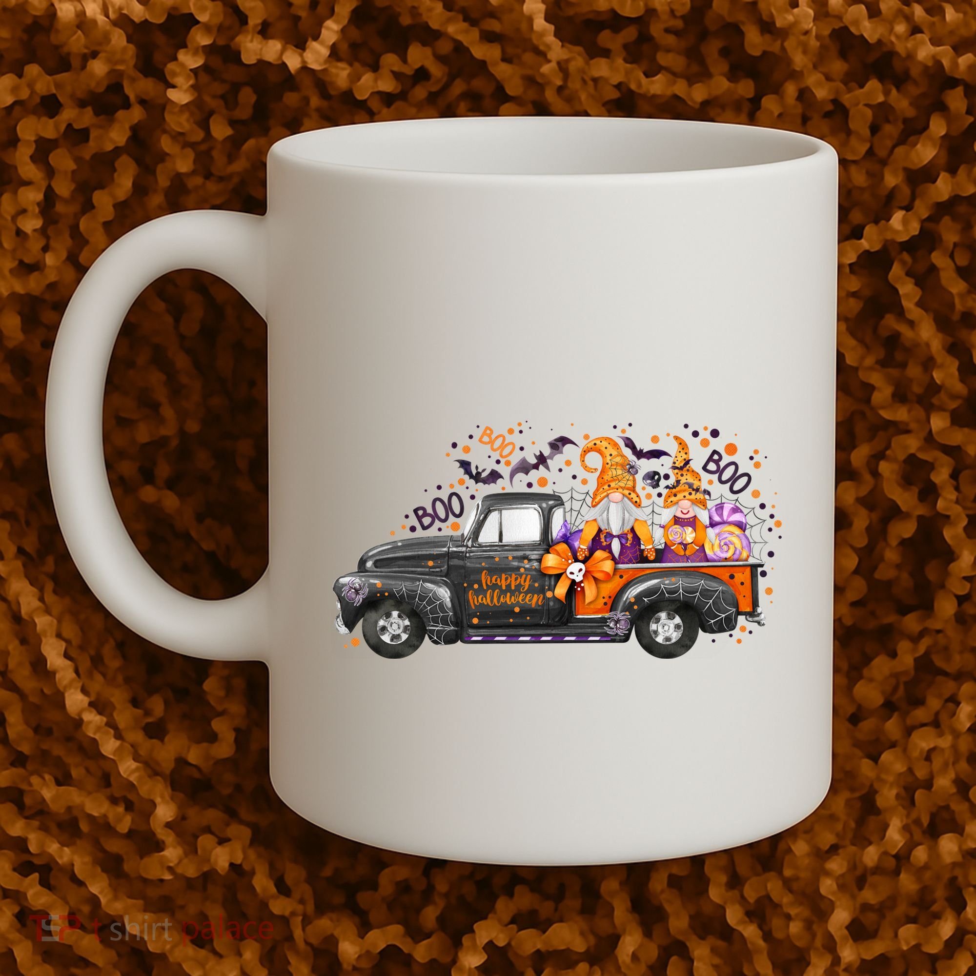 Spooky Halloween Gnome Squad Truck Coffee Mug