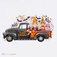 Spooky Halloween Gnome Squad Truck Women's Hoodie thumb 2
