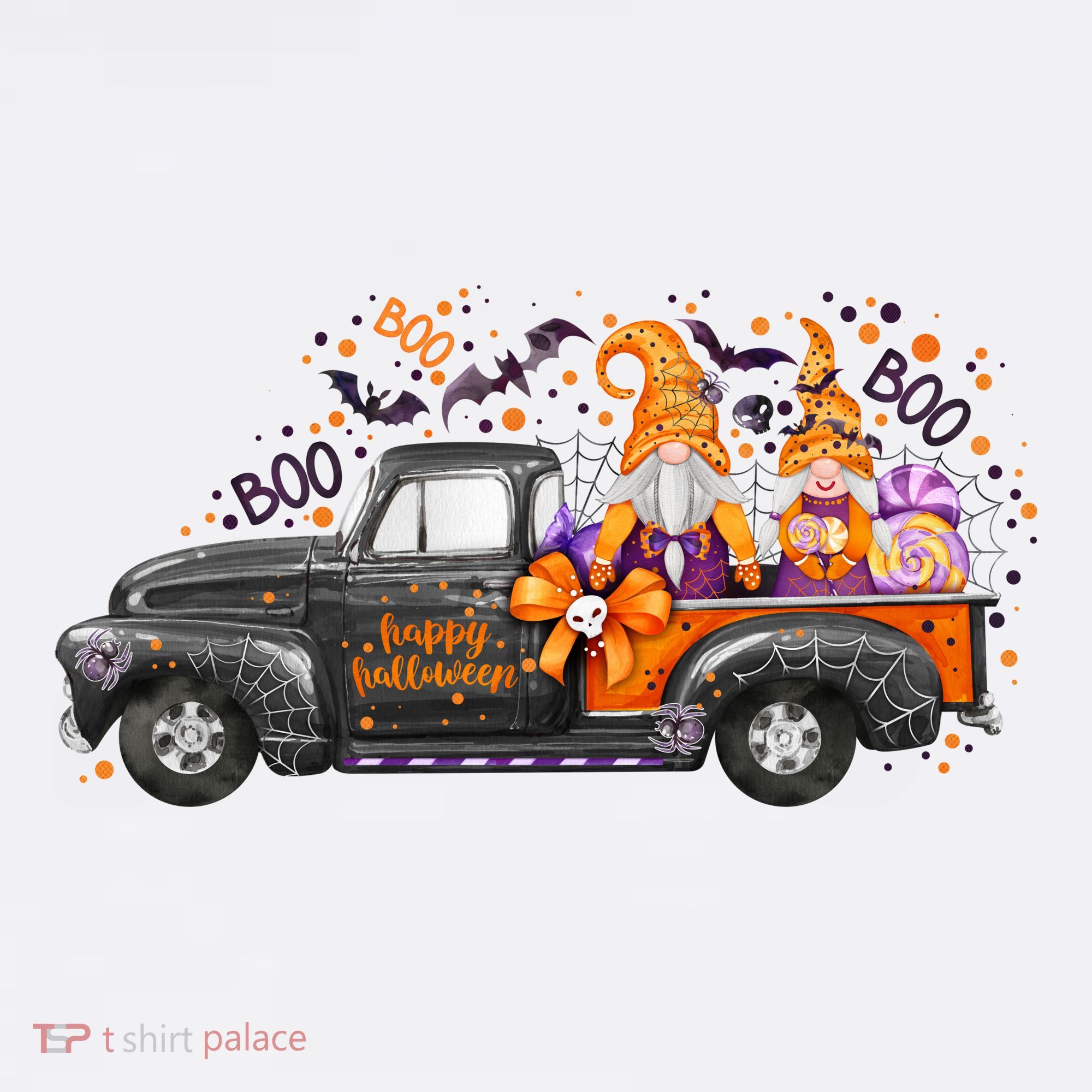 Spooky Halloween Gnome Squad Truck Women's Tank Top