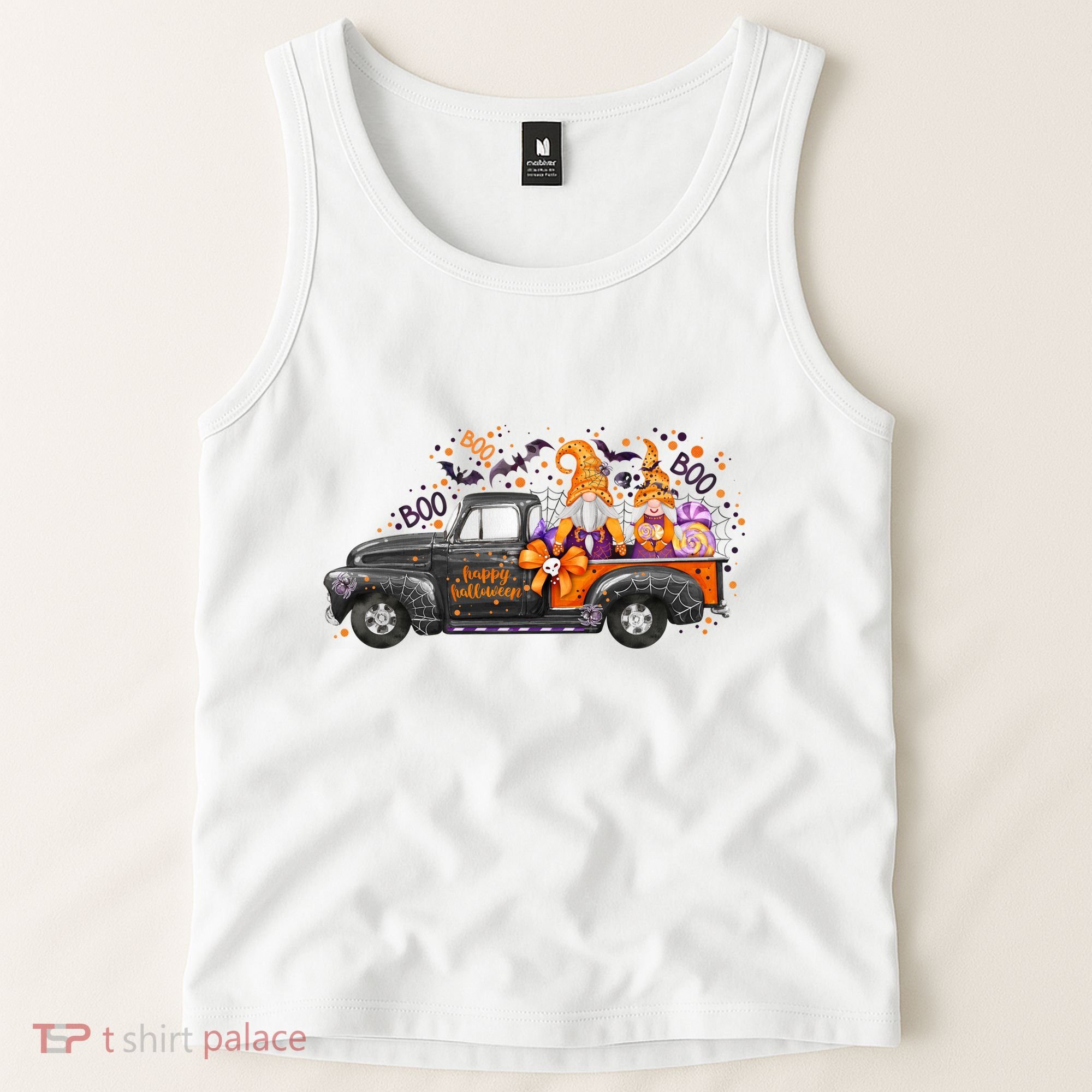 Spooky Halloween Gnome Squad Truck Tank Top