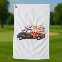 Spooky Halloween Gnome Squad Truck Golf Towel thumb 1