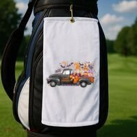 Spooky Halloween Gnome Squad Truck Golf Towel thumb 2