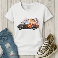 Spooky Halloween Gnome Squad Truck Women's T-Shirt thumb 3