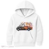 Spooky Halloween Gnome Squad Truck Kids Hoodie thumb 0