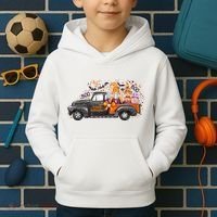 Spooky Halloween Gnome Squad Truck Kids Hoodie thumb 2