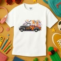 Spooky Halloween Gnome Squad Truck Kids T-Shirt thumb 3