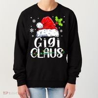 Santa Hat Gigi Claus Elf Funny Ugly Christmas Sweater Women's Sweatshirt thumb 0