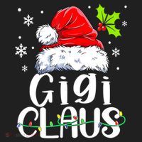 Santa Hat Gigi Claus Elf Funny Ugly Christmas Sweater Women's Sweatshirt thumb 2