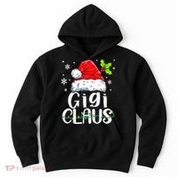 Santa Hat Gigi Claus Elf Funny Ugly Christmas Sweater Hoodie thumb 0