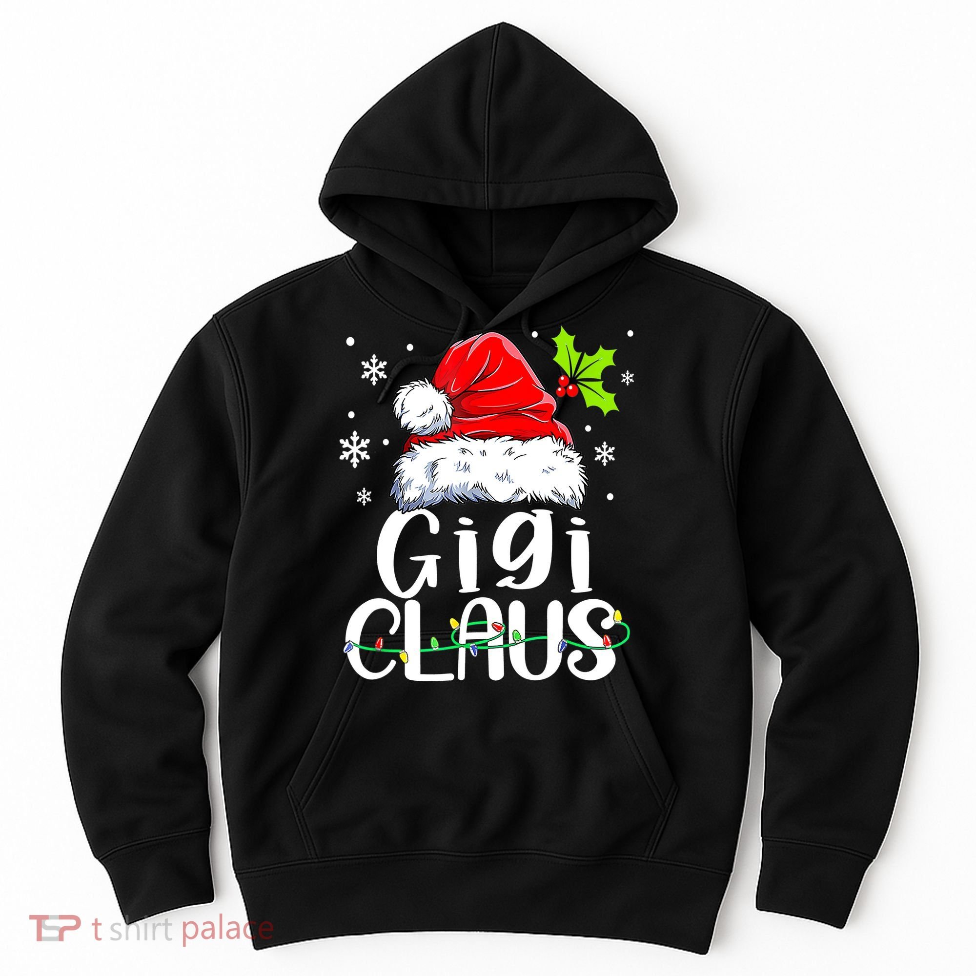 Santa Hat Gigi Claus Elf Funny Ugly Christmas Sweater Hoodie