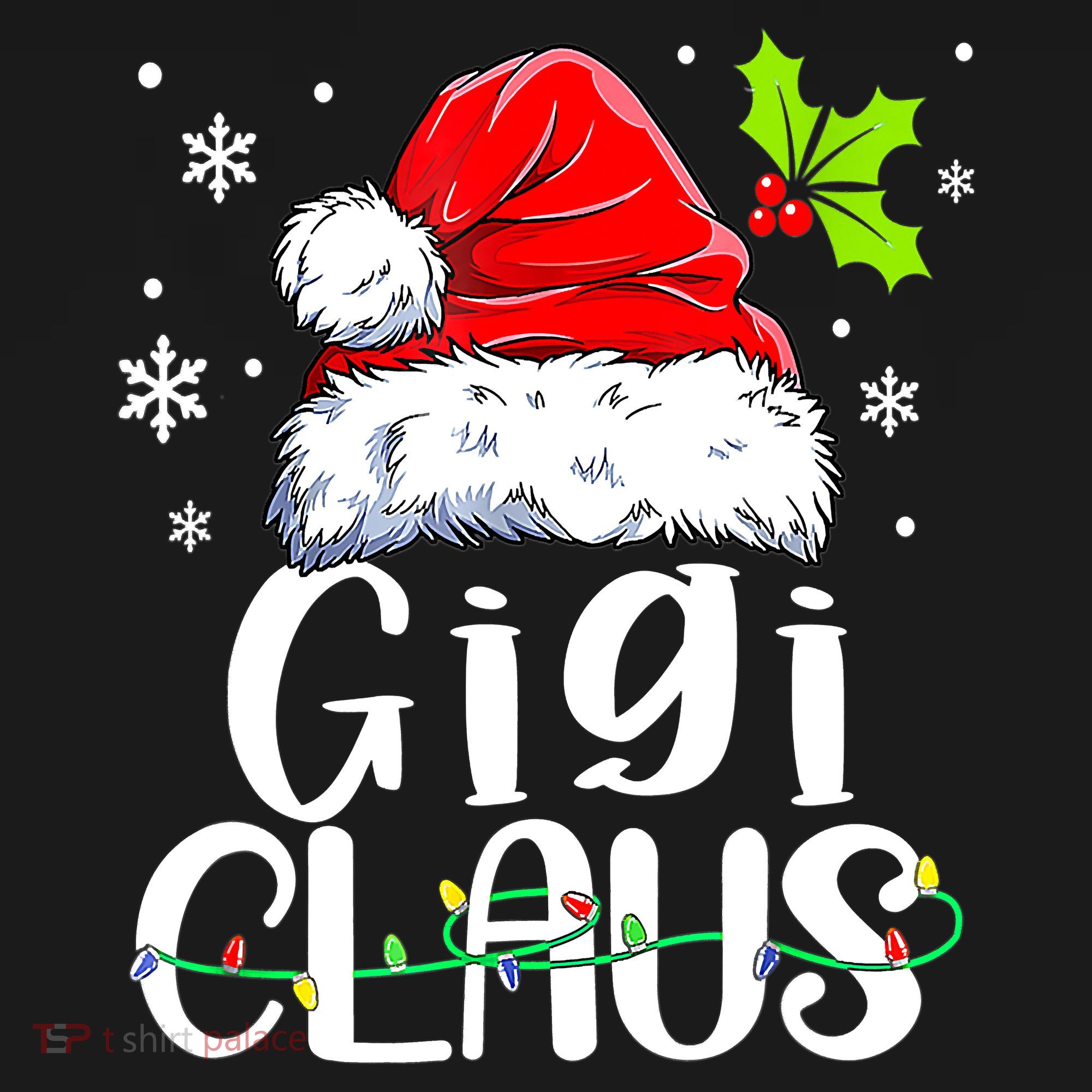 Santa Hat Gigi Claus Elf Funny Ugly Christmas Sweater Coaster
