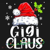 Santa Hat Gigi Claus Elf Funny Ugly Christmas Sweater Tank Top thumb 6