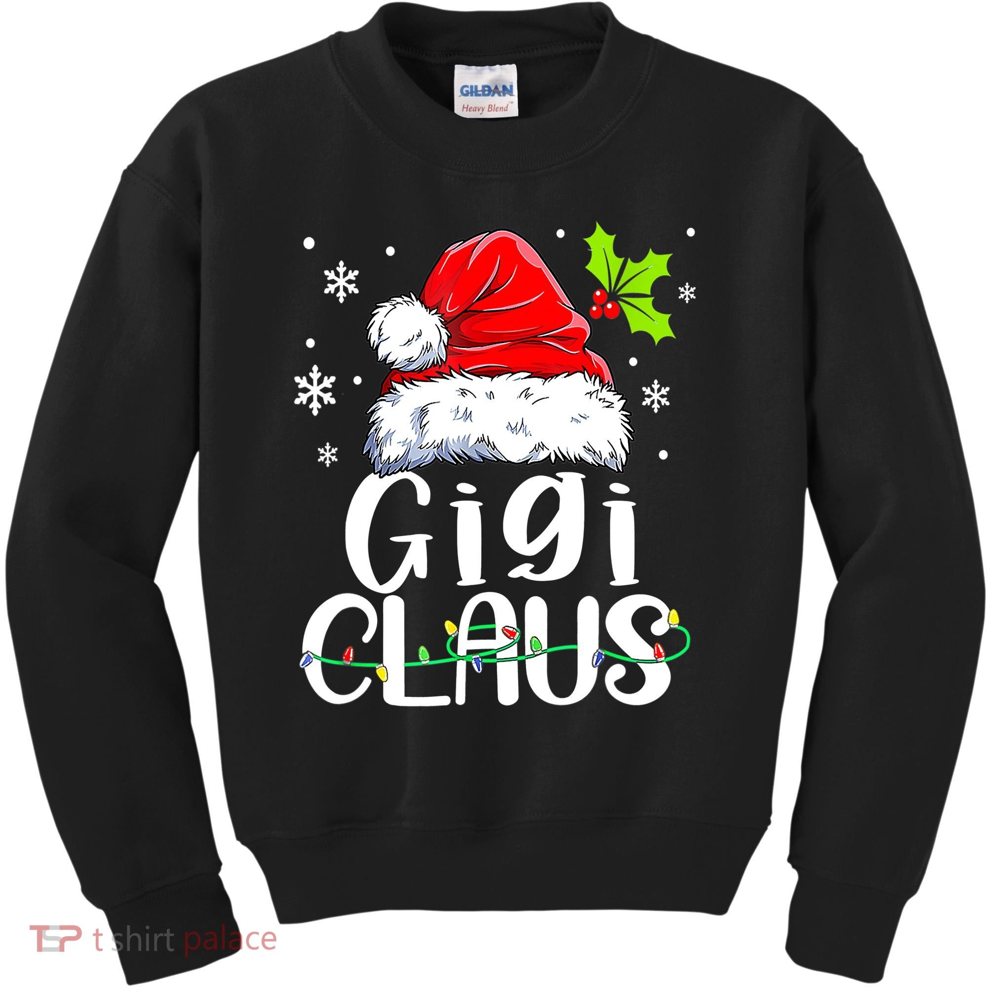 Santa Hat Gigi Claus Elf Funny Ugly Christmas Sweater Kids Sweatshirt