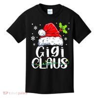 Santa Hat Gigi Claus Elf Funny Ugly Christmas Sweater Kids T-Shirt thumb 0