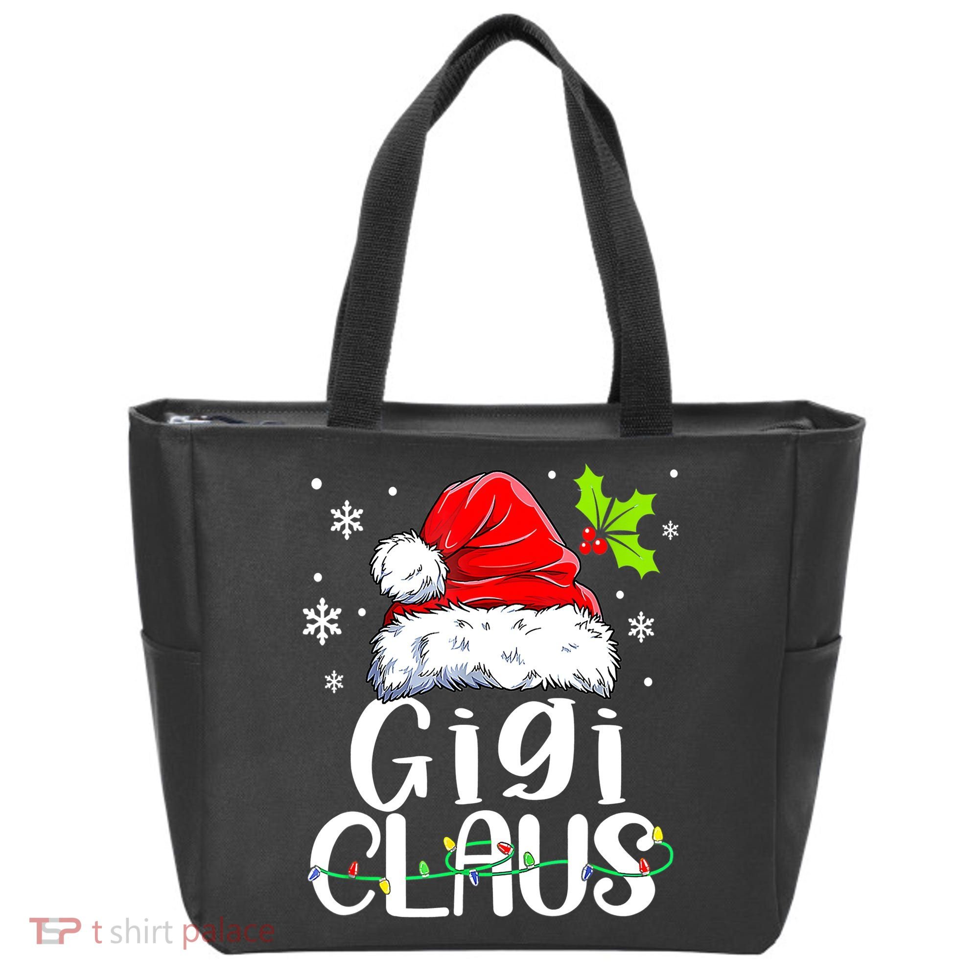 Santa Hat Gigi Claus Elf Funny Ugly Christmas Sweater Tote Bag