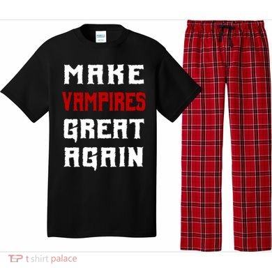 Silly Halloween Gift Make Vampires Great Again Meaningful Gift Pajama Set