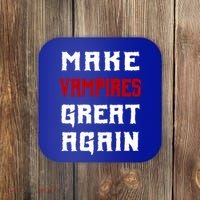 Silly Halloween Gift Make Vampires Great Again Meaningful Gift Coaster thumb 0