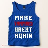 Silly Halloween Gift Make Vampires Great Again Meaningful Gift Tank Top thumb 2