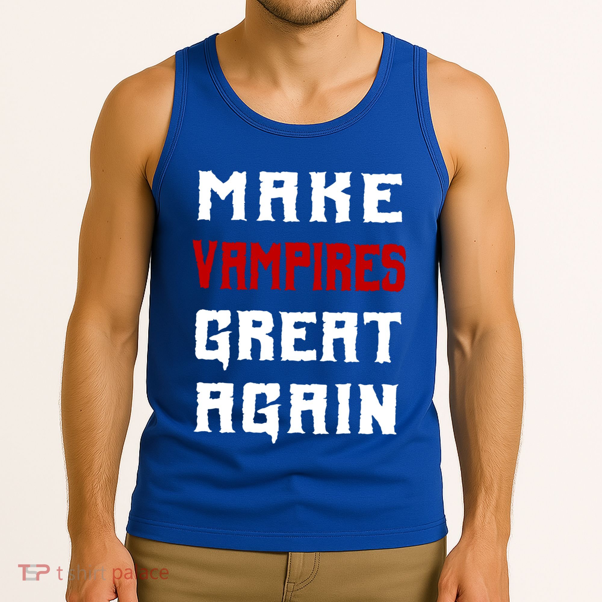 Silly Halloween Gift Make Vampires Great Again Meaningful Gift Tank Top