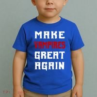 Silly Halloween Gift Make Vampires Great Again Meaningful Gift Toddler T-Shirt thumb 2