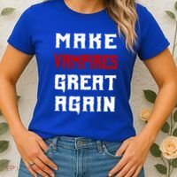 Silly Halloween Gift Make Vampires Great Again Meaningful Gift Women's T-Shirt thumb 2