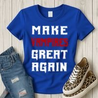 Silly Halloween Gift Make Vampires Great Again Meaningful Gift Women's T-Shirt thumb 3