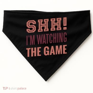 Shh I'm Watching The Game USA-Made Doggie Bandana