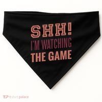 Shh I'm Watching The Game USA-Made Doggie Bandana thumb 0