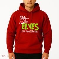 Shh The Elves Are Watching Hoodie thumb 2