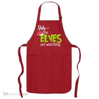 Shh The Elves Are Watching Apron