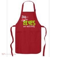 Shh The Elves Are Watching Apron thumb 0