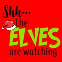 Shh The Elves Are Watching Santa Hat thumb 1