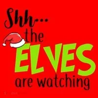 Shh The Elves Are Watching Santa Hat thumb 1