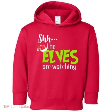Shh The Elves Are Watching Toddler Hoodie