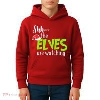 Shh The Elves Are Watching Kids Hoodie thumb 4