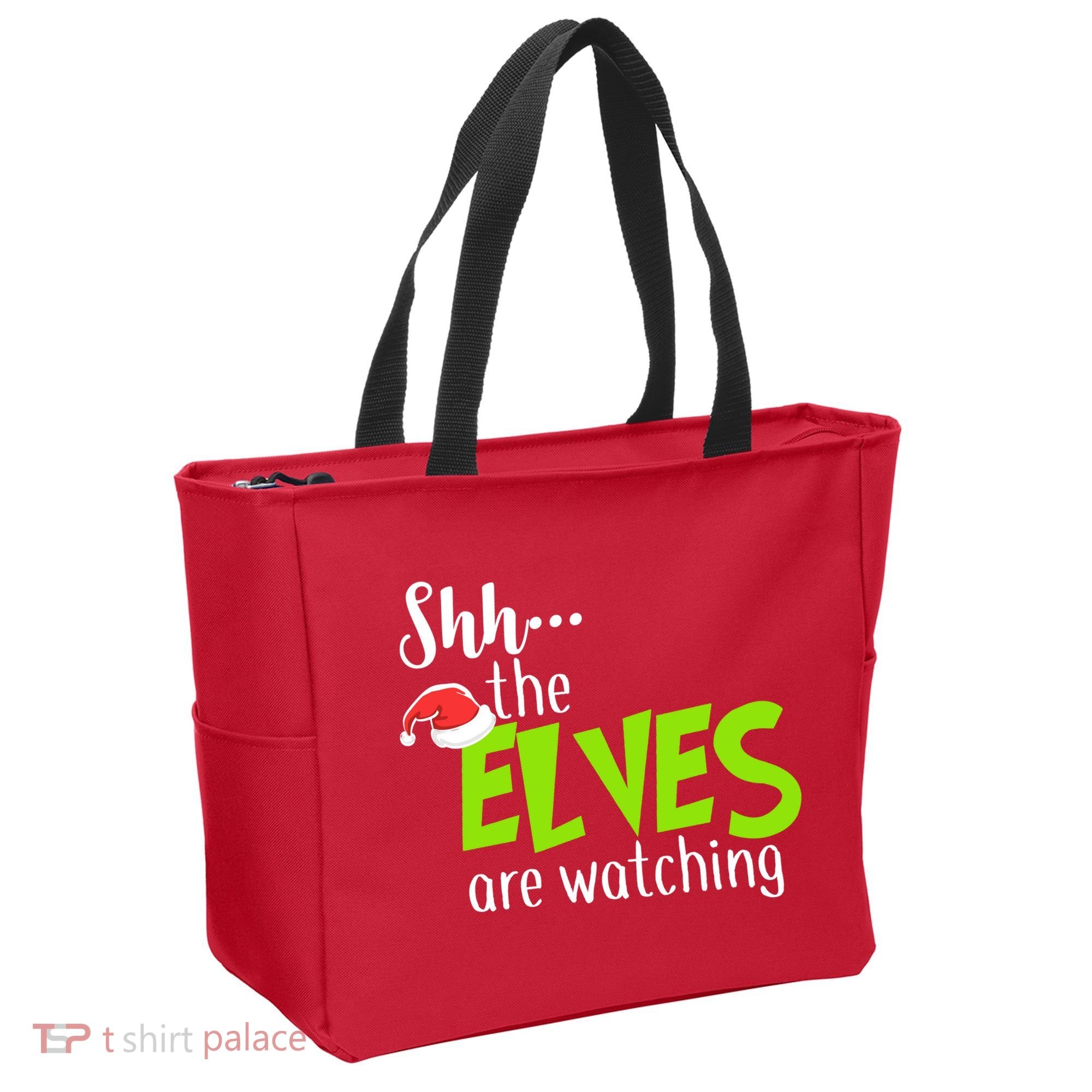 Shh The Elves Are Watching Tote Bag