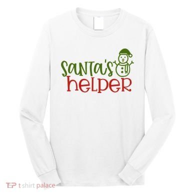 Santas Helper Holiday Gift Long Sleeve Shirt