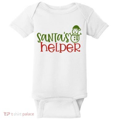 Santas Helper Holiday Gift Baby Bodysuit
