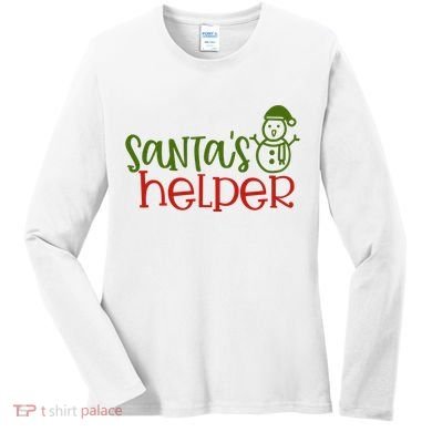 Santas Helper Holiday Gift Women's Long Sleeve Shirt