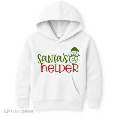 Santas Helper Holiday Gift Kids Hoodie