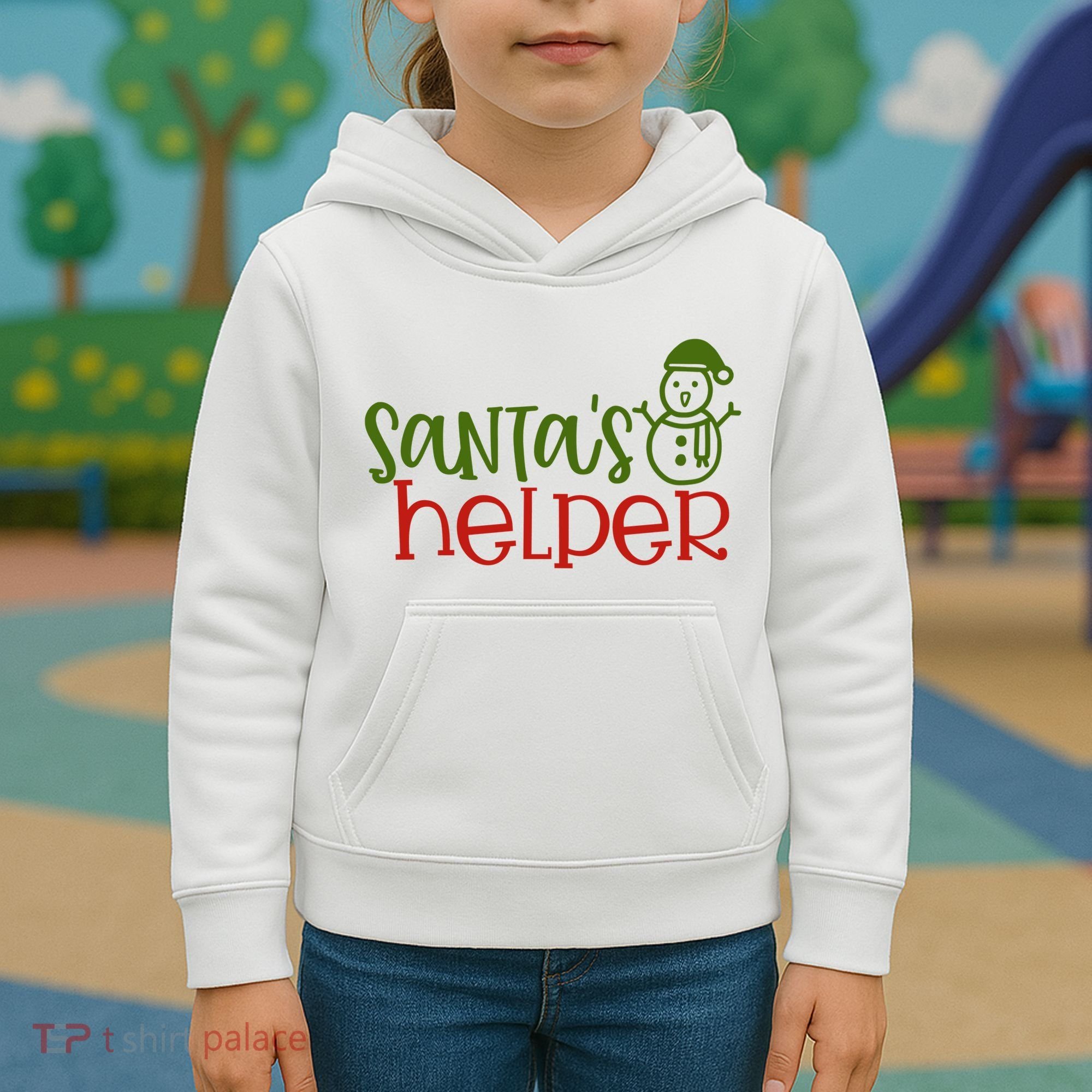 Santas Helper Holiday Gift Kids Hoodie