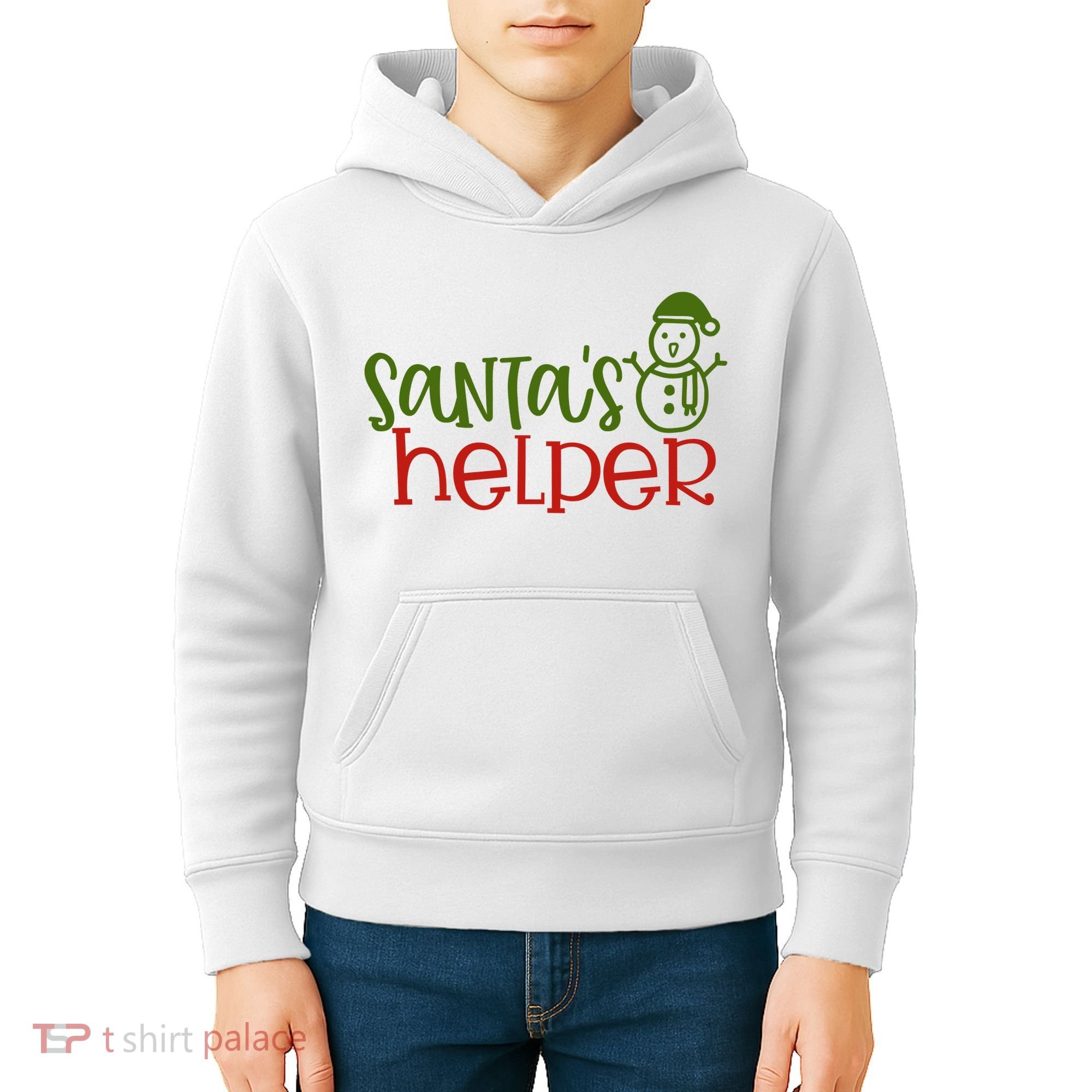 Santas Helper Holiday Gift Kids Hoodie