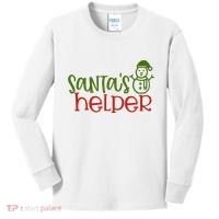 Santas Helper Holiday Gift Kids Long Sleeve Shirt thumb 0