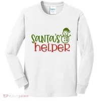 Santas Helper Holiday Gift Kids Long Sleeve Shirt thumb 0