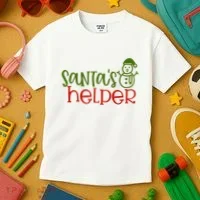 Santas Helper Holiday Gift Kids T-Shirt thumb 3