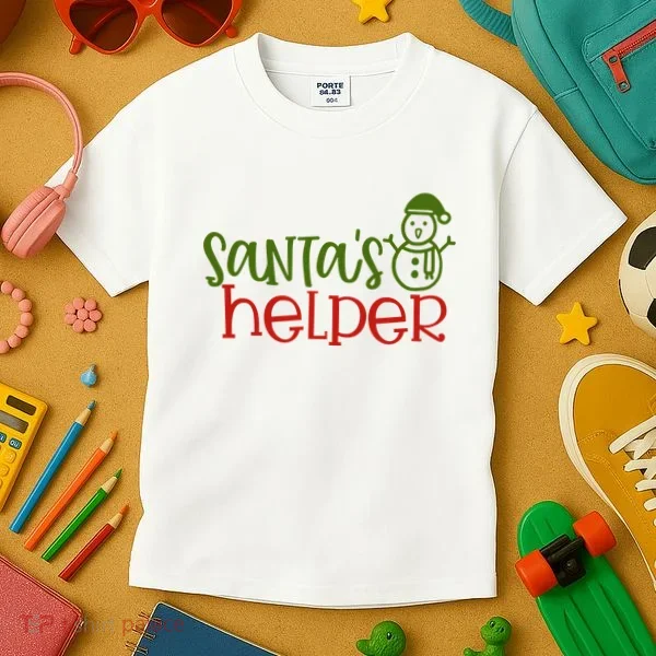 Santas Helper Holiday Gift Kids T-Shirt